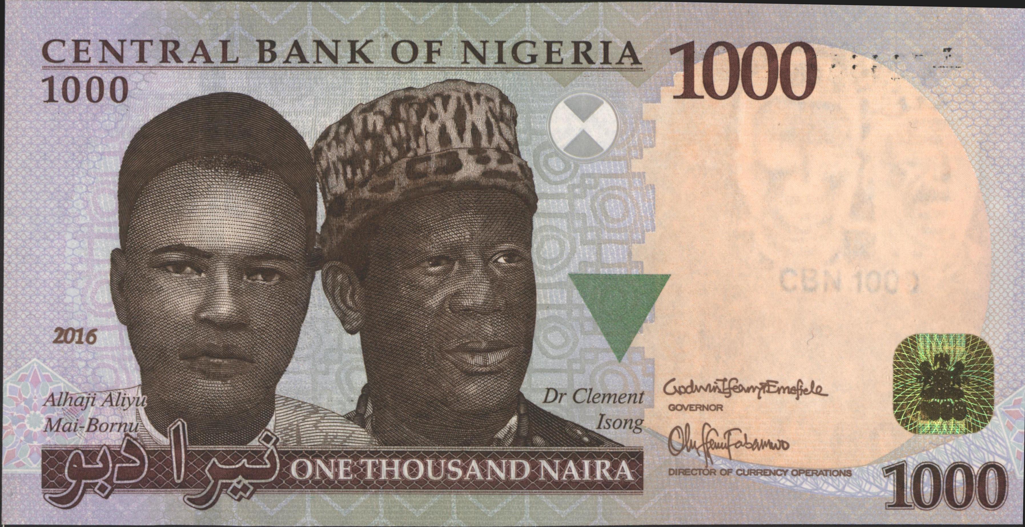 Nigeria  P36 1.000 Naira 2013