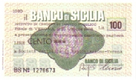 Il Banco di Sicilia - 100 Lire