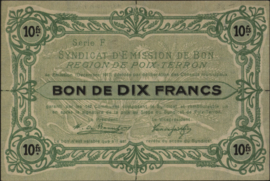 Frankrijk - Noodgeld - Poix-Terron JPV-08.160 10 Francs 1917