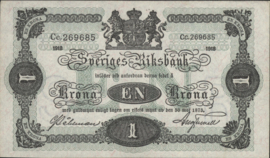 Zweden  P32.e 1 Krona 1918