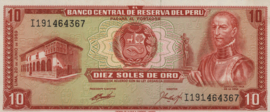 Peru P100 10 Soles de oro 1969-'74