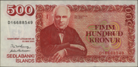 Iceland  P58 500 Krónur 2001