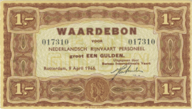 Nederlands Rijnvaart Personeel PL1650/- 1 Gulden 1946