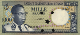 Congo Democratic Republic (Kinshasa)   P8 1.000 Francs 1964
