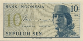 Indonesia  P92 10 Sen 1964