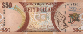 Guyana P41 50 Dollars 2016