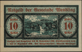 Austria - Emergency issues - Wendling KK. 1170 10 Heller 1920