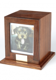 Houten box  urn Hond
