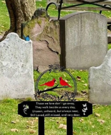 Tuinsteker met kardinaalvogels