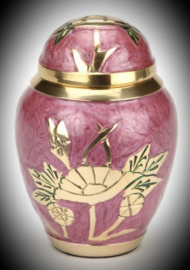 Urn met mini urn set  Lelie Pink
