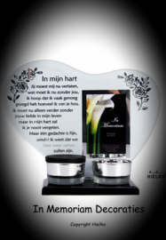 Hart mini urn  "in mijn hart "