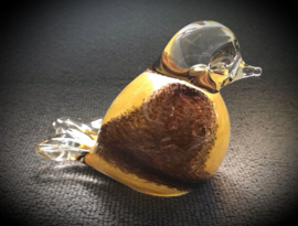 Urn vogeltje glas bruin-geel