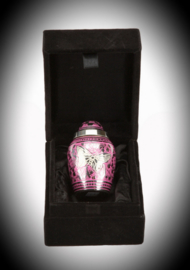 Mini urn met vlinder -pink