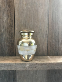 Mini urn goud-mother of pearl