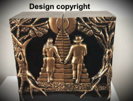Duo urn -trap naar de Hemel-Bronze
