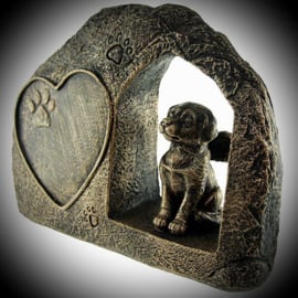 Cremation dog urn for ashes "Angel gate"