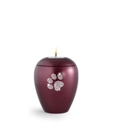 Dieren urn  met Swarovski pootje