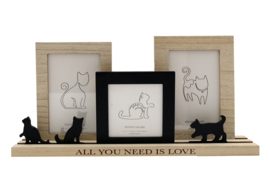 Fotolijsten set kat "All you need is love"