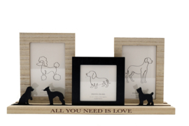 Fotolijsten set hond "All you need is love"
