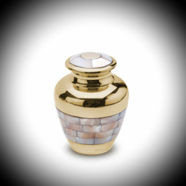 Mini urn goud-mother of pearl