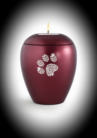 Dieren urn  met Swarovski pootje