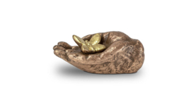 Mini urn hand met vlinder