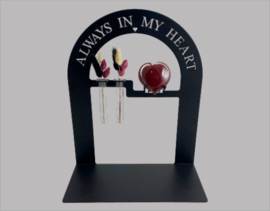 Gedenkhouder voor 8cm glazen hart mini urn
