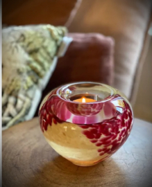 Mini urn glas met waxinelichtje