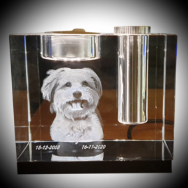 Urn met foto en waxinehouder 3D