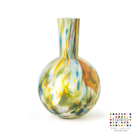 Design vaas Fidrio - glas kunst sculptuur - Globe colori - mondgeblazen - 40 cm hoog