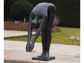 Tuinbeeld - bronzen beeld - Zwemmer Christophe - Bronzartes - 90 cm hoog