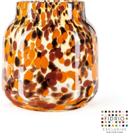 Design vaas Bloom - Fidrio Havanna - Bloemenvaas glas, mondgeblazen - hoogte 20 cm