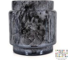 Design pot Puccini - Fidrio NERO - glas, mondgeblazen - diameter 17 cm hoogte 20,5 cm