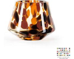 Design vaas Diamond - Fidrio Havanna - Bloemenvaas glas, mondgeblazen - diameter 13 cm