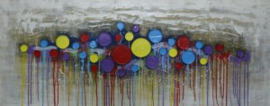 150 x 60 cm - Olieverfschilderij - Abstract - handgeschilderd