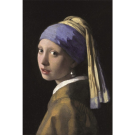 80 x 120 cm - Dibond schilderij - Meisje met de parel - aluminium schilderij - aluart - exclusieve collectie