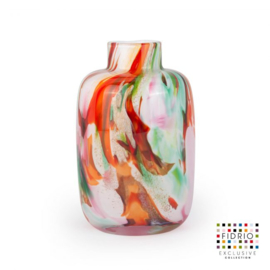  Design vaas Fidrio - glas kunst sculptuur - toronto - Mixed colours - mondgeblazen - 12,5 cm hoog