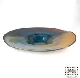 Design bord Plate - Fidrio ATLANTIC - glas, mondgeblazen - diameter 45 cm
