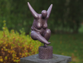 Tuinbeeld brons - bronzen beeld - Dikke Dame - Bronzartes
