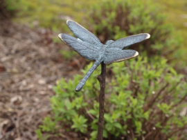 Metalen tuinsteker - tuindecoratie - Libelle