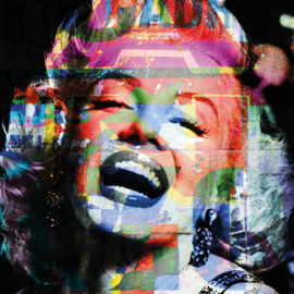 120 x 120 cm - Schilderij Dibond - Foto op aluminium - Marilyn Monroe - Mondiart