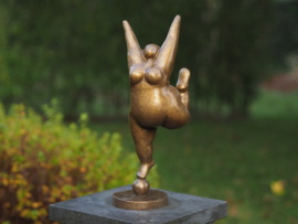 Tuinbeeld brons - bronzen beeld - Dikke Dame - Bronzartes