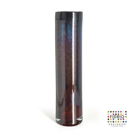 Design vaas Fidrio - glas kunst sculptuur - cilinder - Moonlight - mondgeblazen - 53 cm hoog 