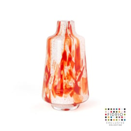 Design vaas Fidrio - glas kunst sculptuur - vitra - Rosso - mondgeblazen - 26 cm hoog --