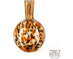 Design vaas Globe medium - Fidrio Havanna - Bloemenvaas glas, mondgeblazen - hoogte 26 cm --