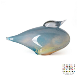 Design Fidrio - glas kunst sculptuur - duck - atlantic - mondgeblazen - 30 cm hoog