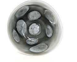 Design schaal - Plate - Fidrio Grey Cloudy - glas, mondgeblazen - diameter 45 cm