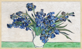 schilderij Forex met blanke lijst | 118x70cm | Art Facsimile 018 | ART blauwe bloemen