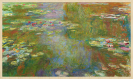 schilderij Forex met blanke lijst | 118x70cm | Art Facsimile 003 | lily pond' is een abstract schilderij van Claude Monet