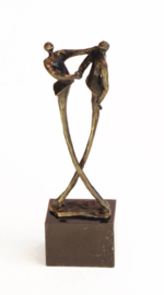 Bronzen beeldje - sculptuur - abstract - goede zaken - Martinique